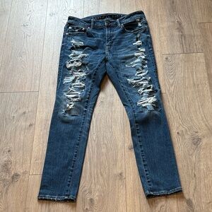 AMERICAN EAGLE Airflex 360 Athletic Skinny Distressed Jeans Size 32/30
